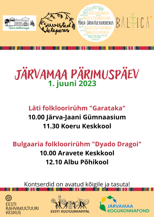 Baltica maapäeva raames tuleb meie kooli külla kollektiiv Garataka Lätist